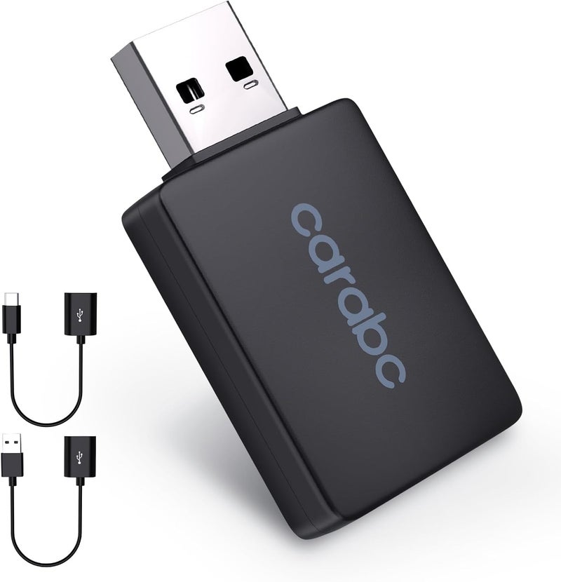 CarABC Wireless CarPlay Adapter for Apple iPhone - Converts Factory Wired to Wireless CarPlay, Plug-and-Play, Auto Connect, Compatible with Car from 2014 Onwards & iOS 10 + - Image 1